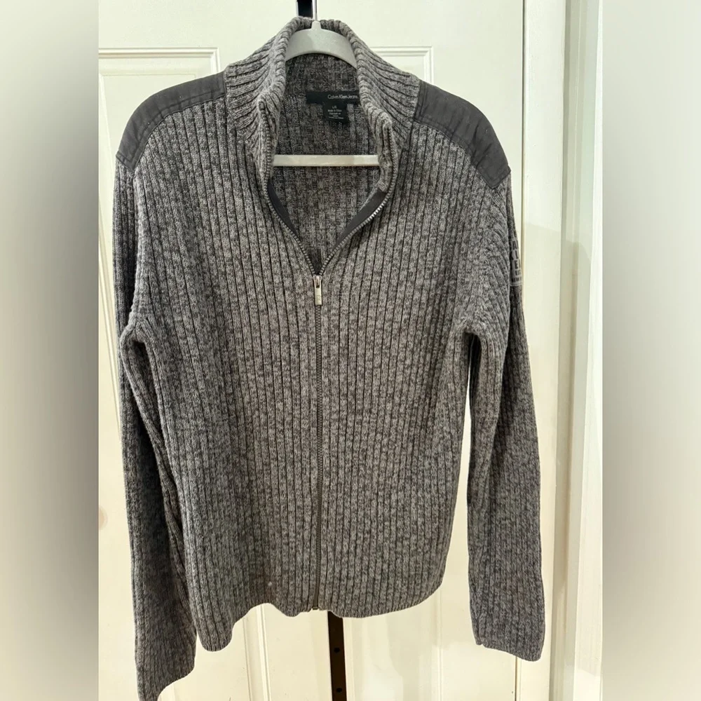 Calvin Klein CharcoalGray Zip-Up‎ Sweater